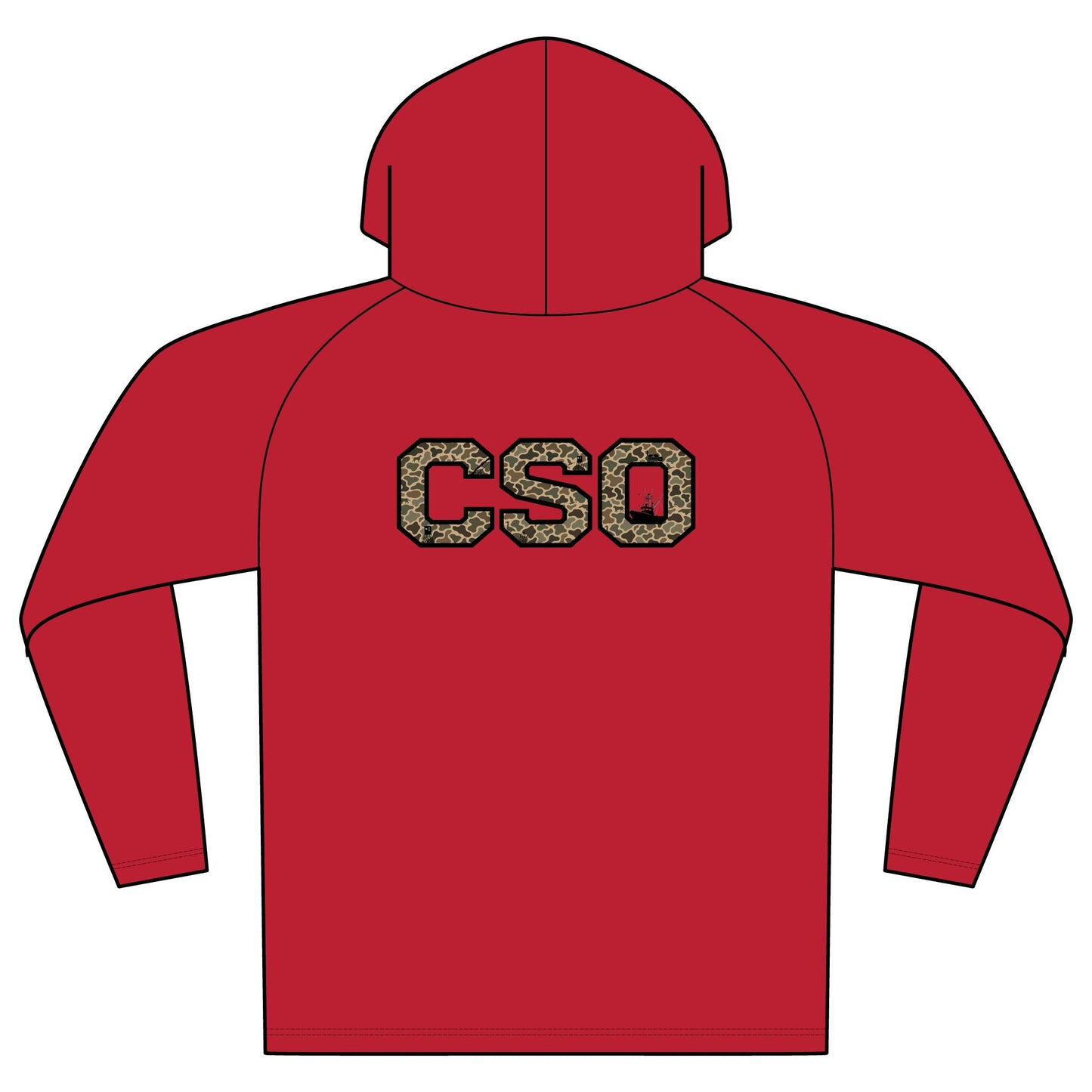 CSO Camo Logo Hooded Long Sleeve Tee