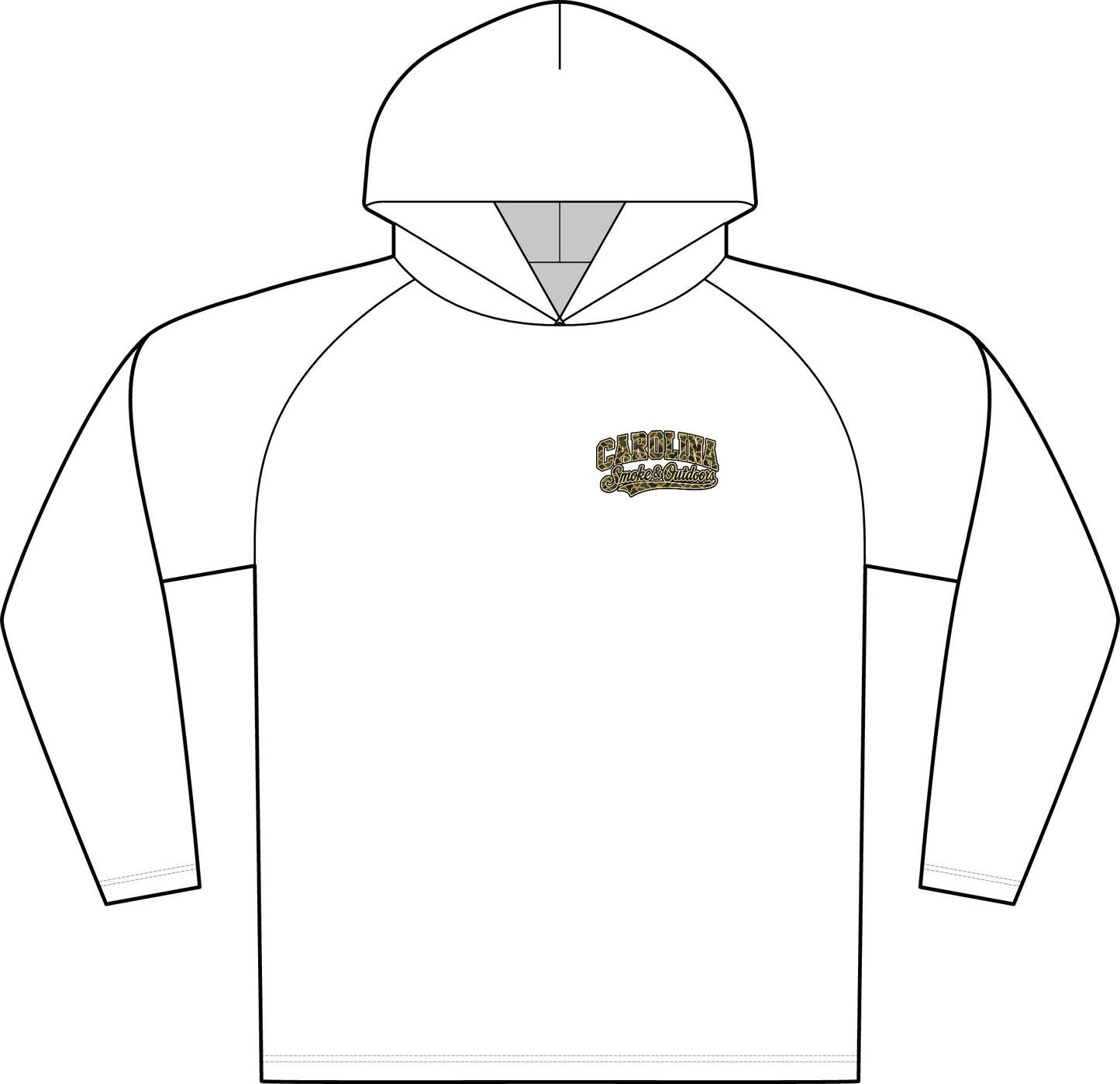 Camo Logo Hooded Long Sleeve Tee