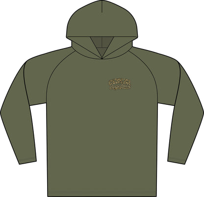 Camo Logo Hooded Long Sleeve Tee