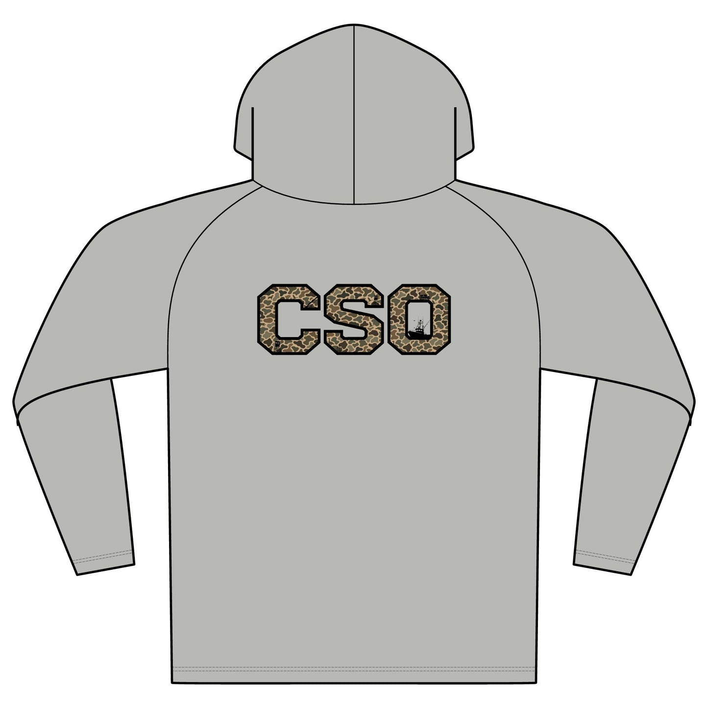 CSO Camo Logo Hooded Long Sleeve Tee