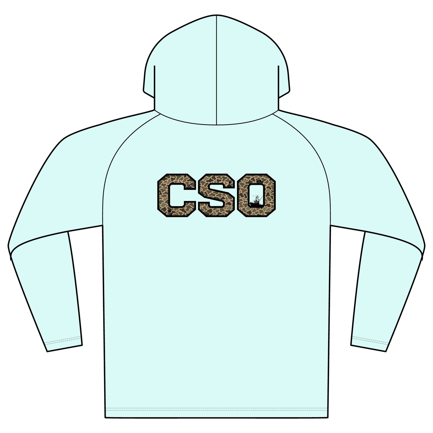 CSO Camo Logo Hooded Long Sleeve Tee