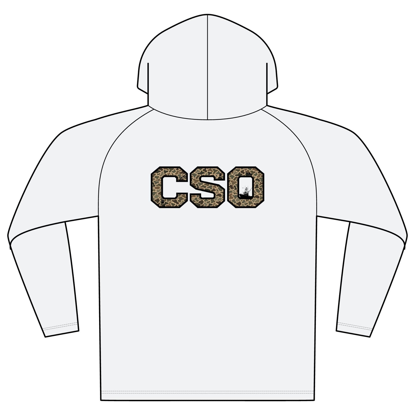 CSO Camo Logo Hooded Long Sleeve Tee
